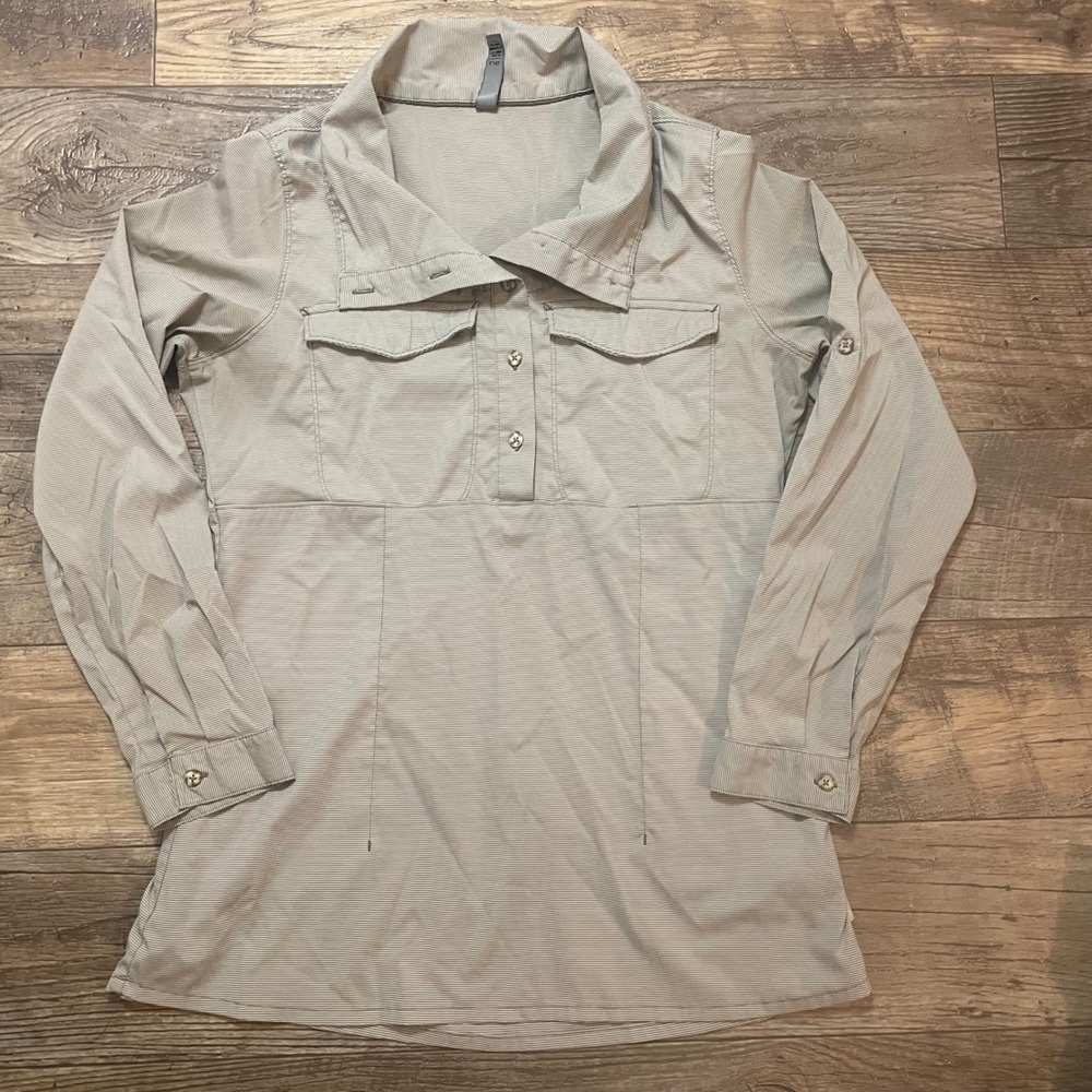 Mountain Hardwear Women's Citypass Popover Long Sleeve Tunic Sz Lg High Nek